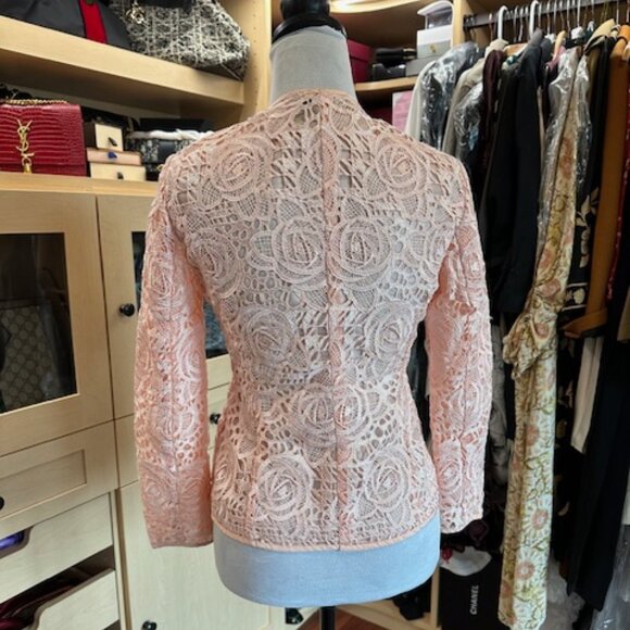 Escada Pink Small Lace Pattern Jacket - Picture 2 of 7